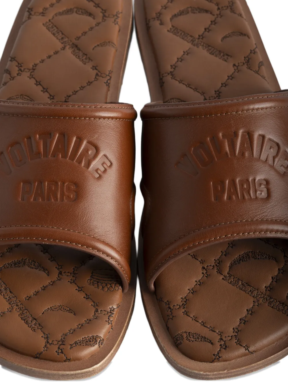 Zadig&Voltaire Beach monogram quilted mules Bruin