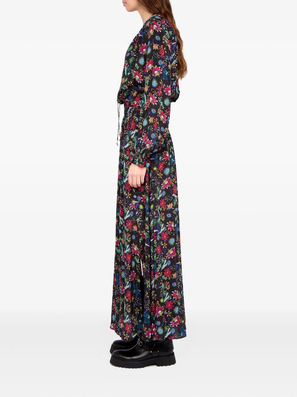 Zadig&Voltaire Rayado maxi-jurk met bloemenprint Blauw
