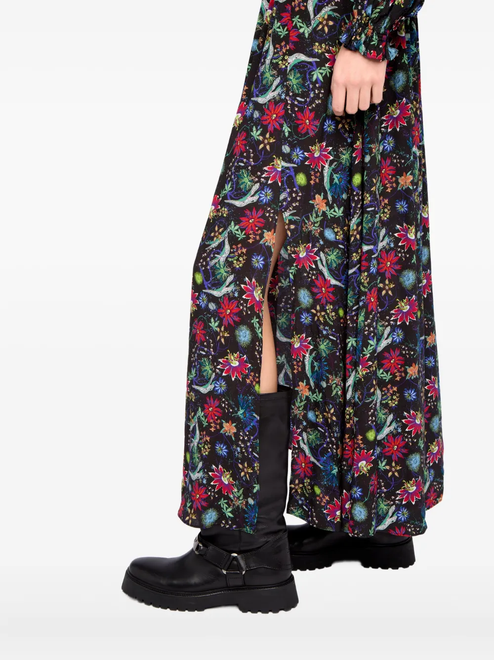 Zadig&Voltaire Rayado maxi-jurk met bloemenprint Blauw