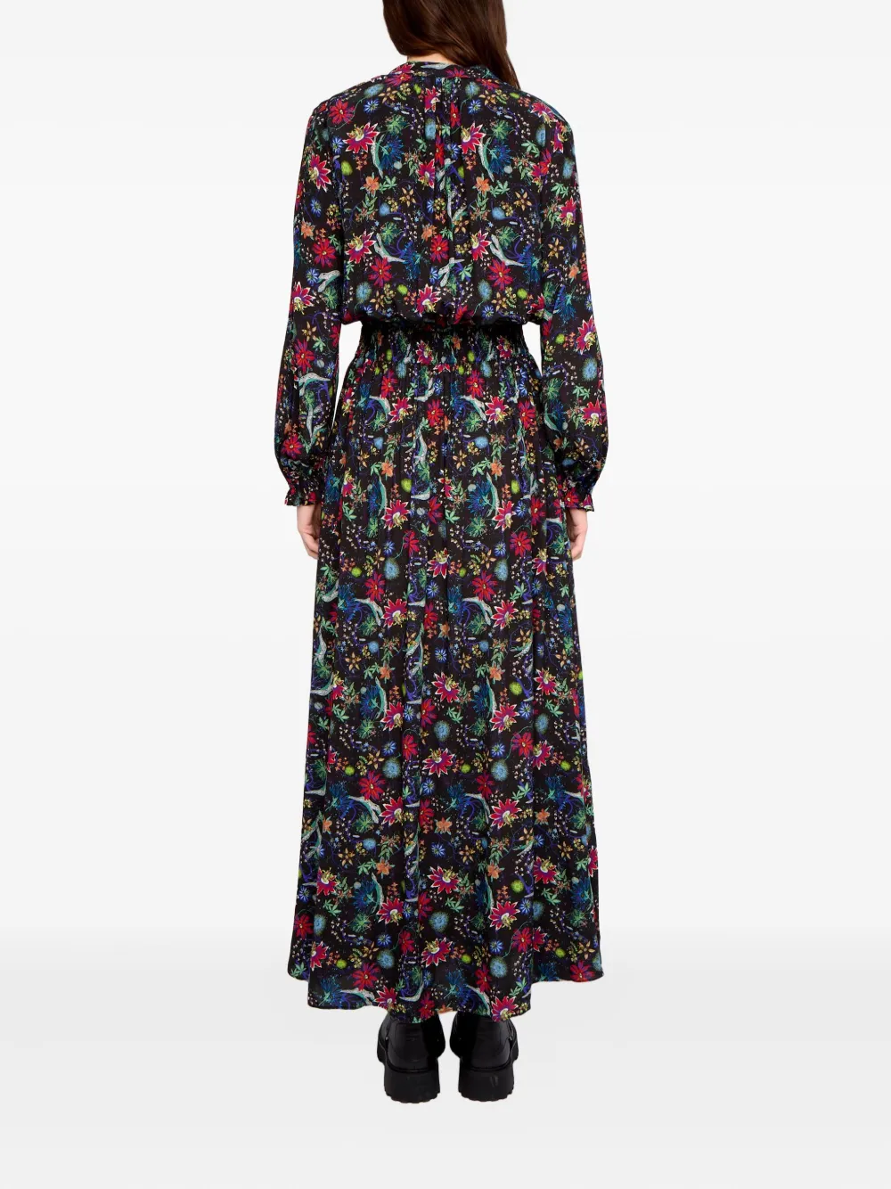 Zadig&Voltaire Rayado maxi-jurk met bloemenprint Blauw