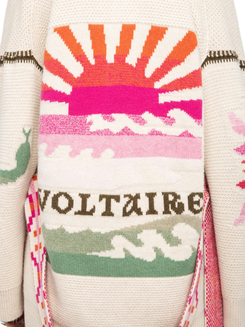 Zadig&Voltaire Vest met franje en ceintuur Beige