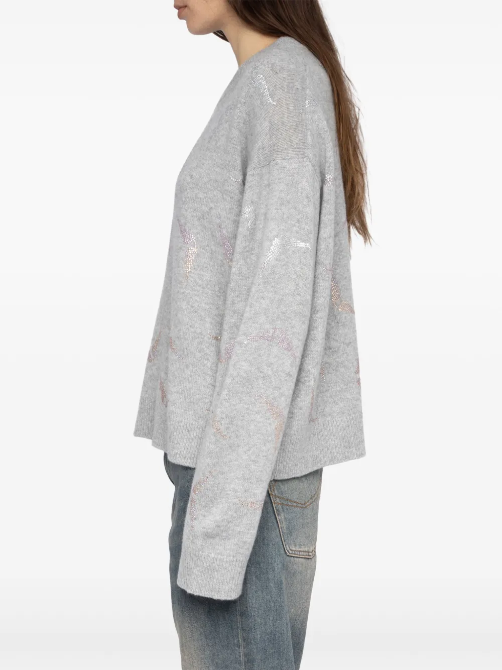 Zadig & Voltaire Markuz Wings-detail Sweater In Multi