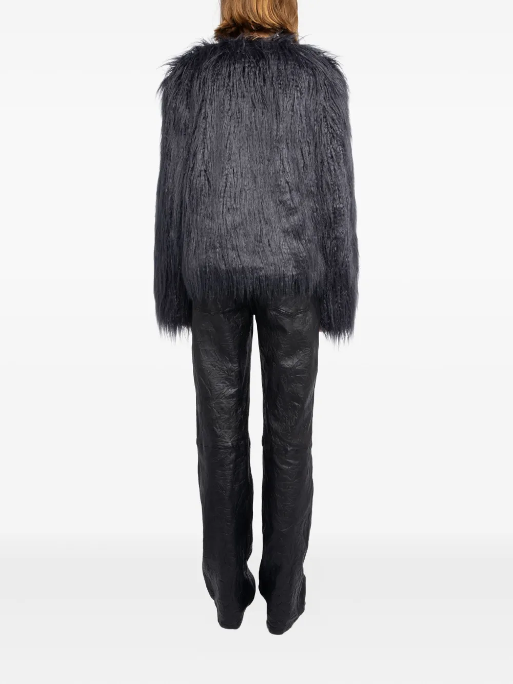Zadig & Voltaire Freddie Ff Open Coat In Gray