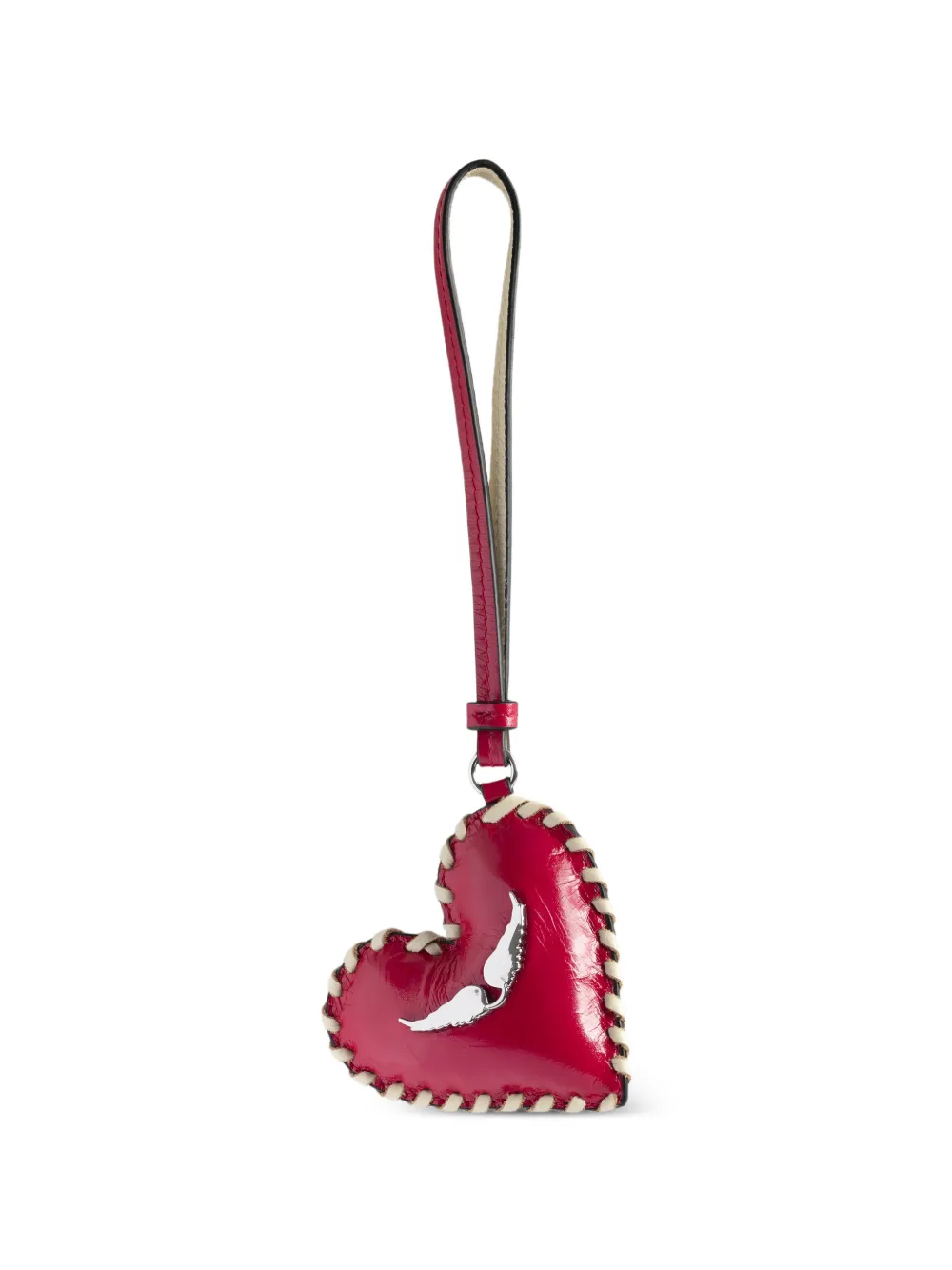 Zadig&Voltaire heart braided keyring - Rosso
