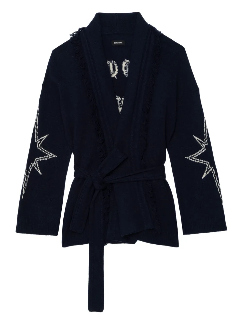 Zadig&Voltaire Alpa fringed star cardi-coat | Blue | Image 1