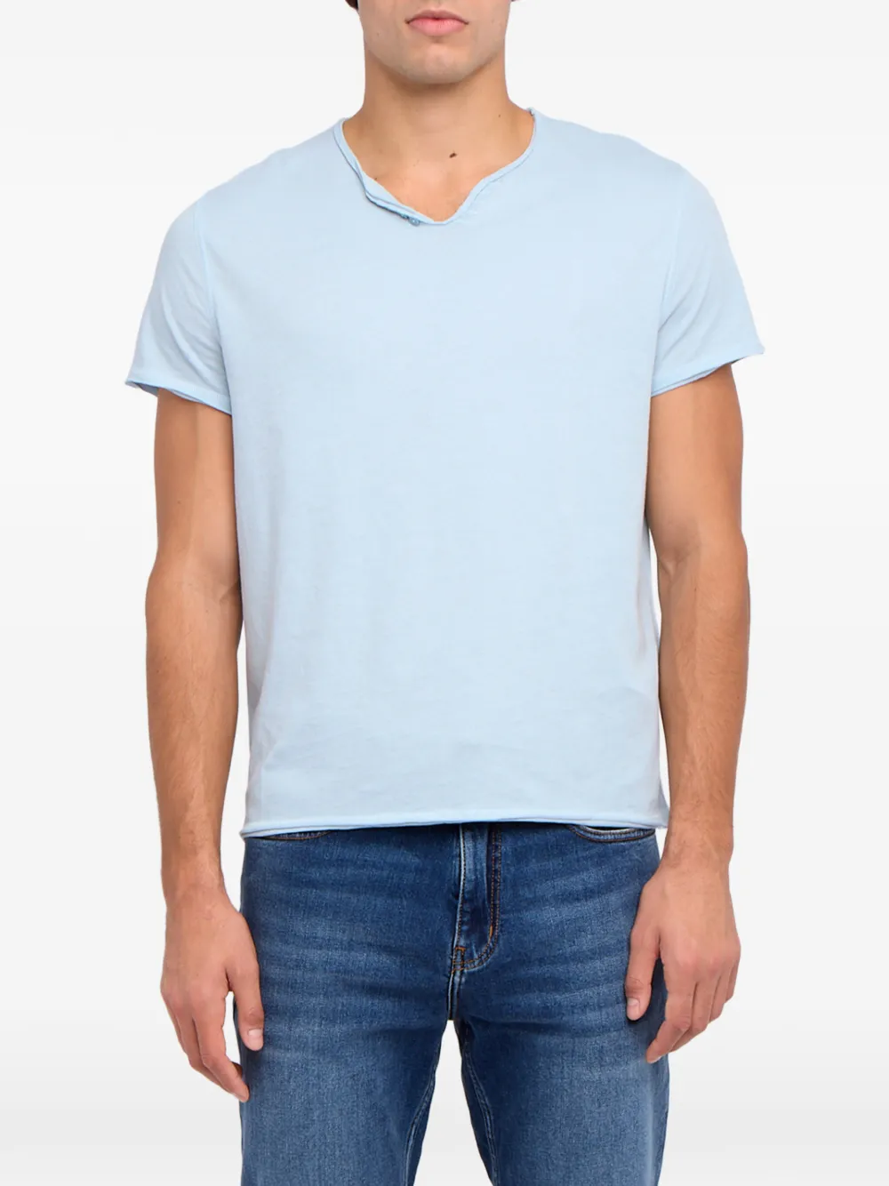 Zadig&Voltaire Monsatir Henley T-shirt Blauw