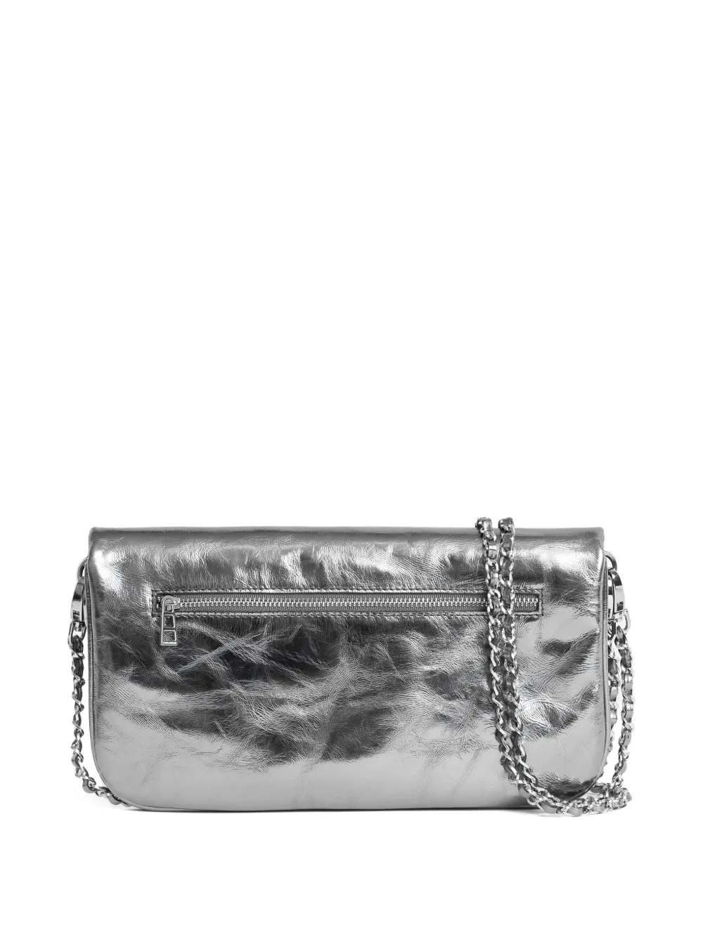 Zadig & Voltaire Rock Vintage Clutch Bag In Gray