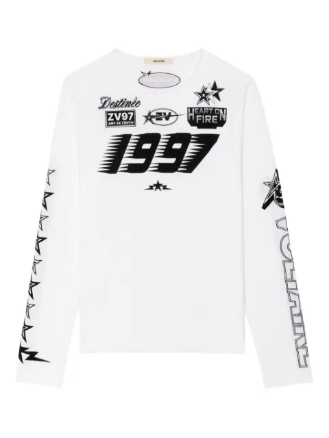 Zadig&Voltaire camiseta con motivo de motocross de manga larga