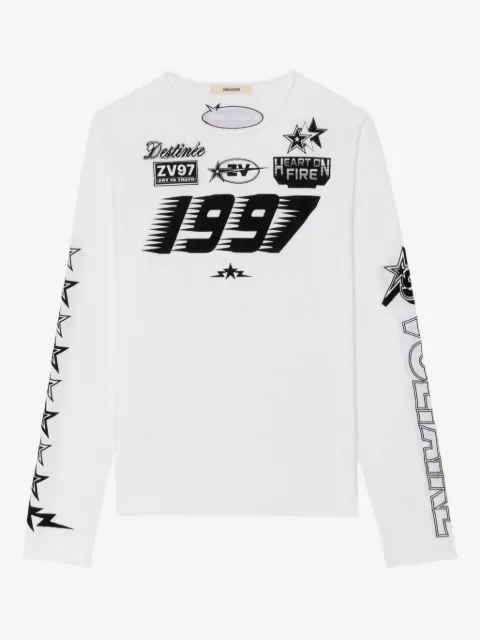 Zadig&Voltaire multi cross floc timo long-sleeved T-shirt
