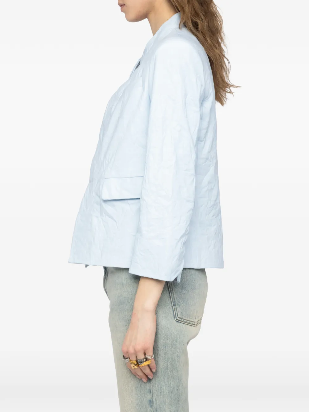 Zadig&Voltaire Veryn leren jack Blauw