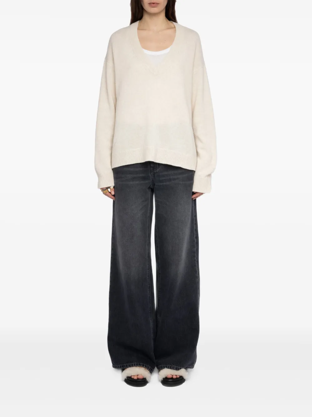 Zadig&Voltaire Mikyz trui met stras Beige