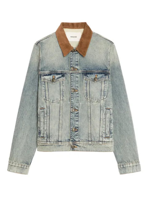 Zadig&Voltaire chamarra de mezclilla con cuello de pana