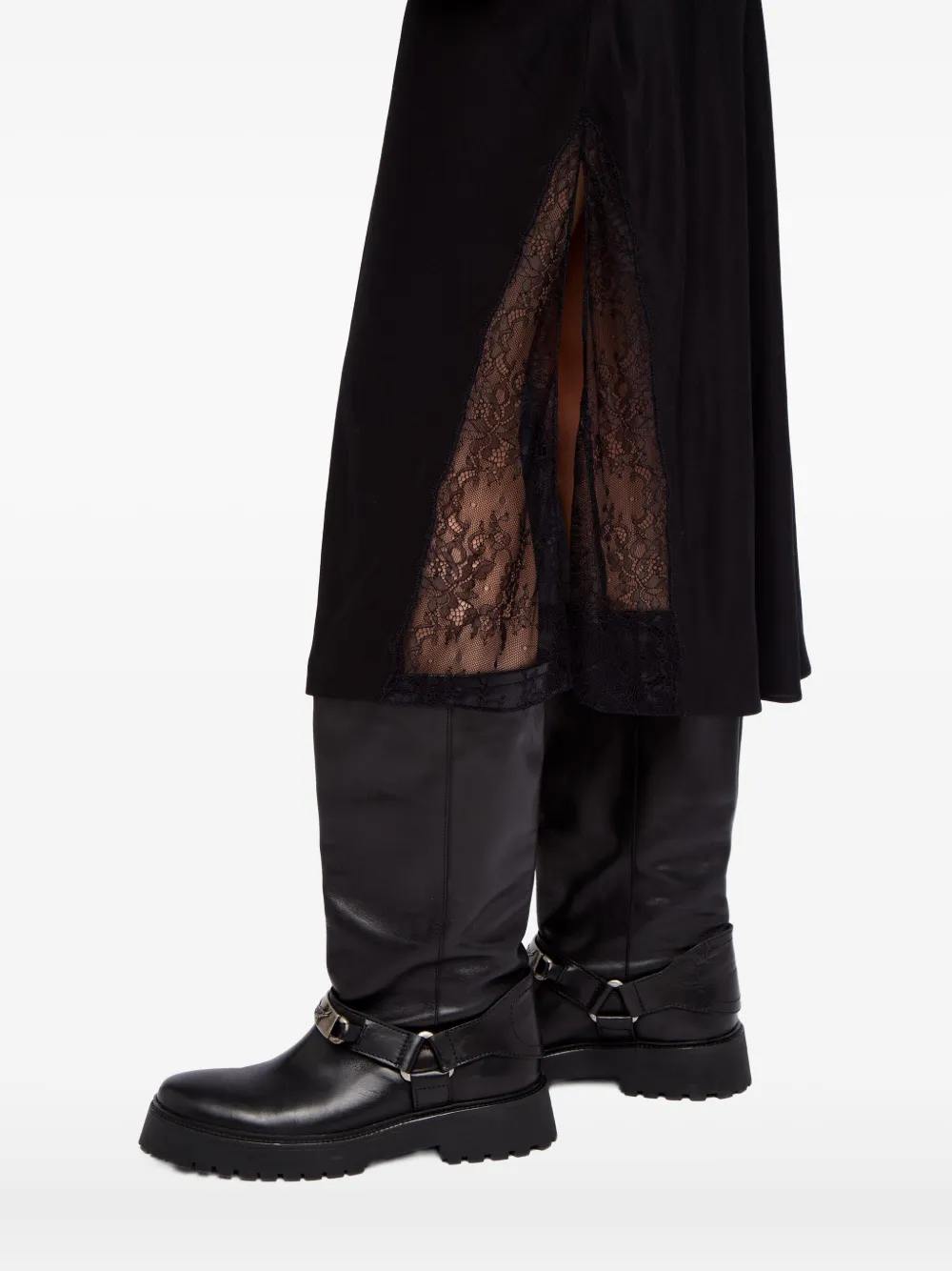 Zadig & Voltaire Jayla Lace Midi Skirt In Black