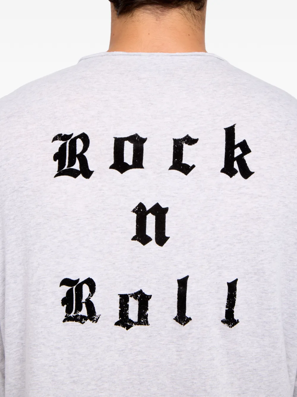 Zadig&Voltaire Monsatir Henley T-shirt met knoopdetail Grijs