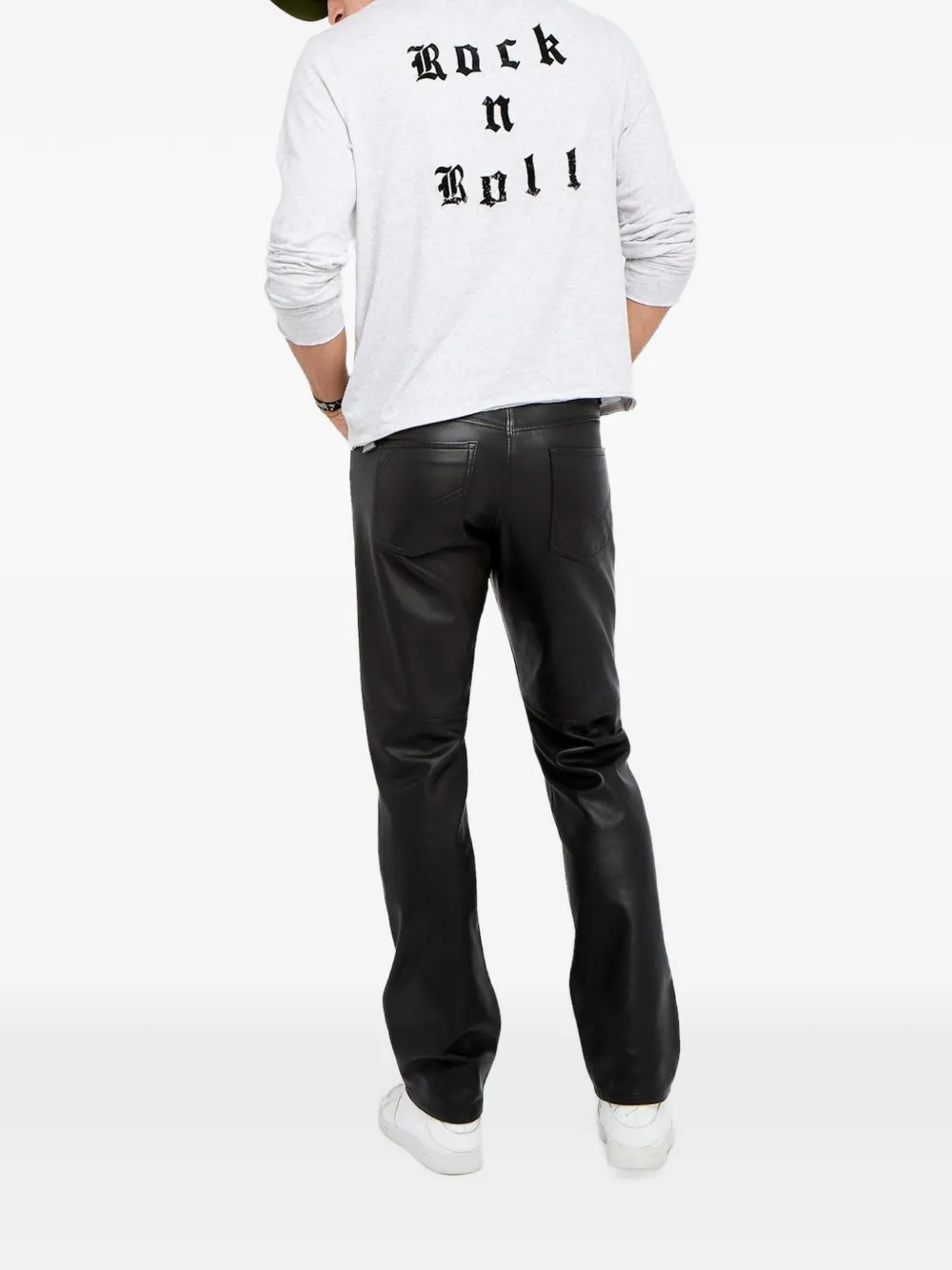 Zadig&Voltaire Monsatir Henley T-shirt met knoopdetail Grijs