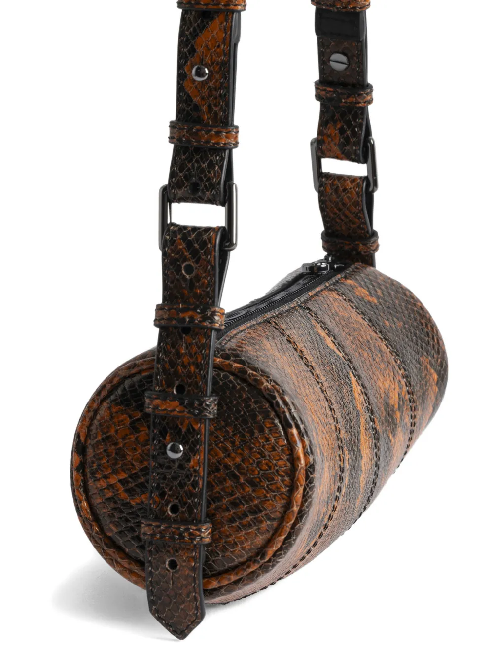 Zadig&Voltaire Schoudertas met slangenprint Bruin