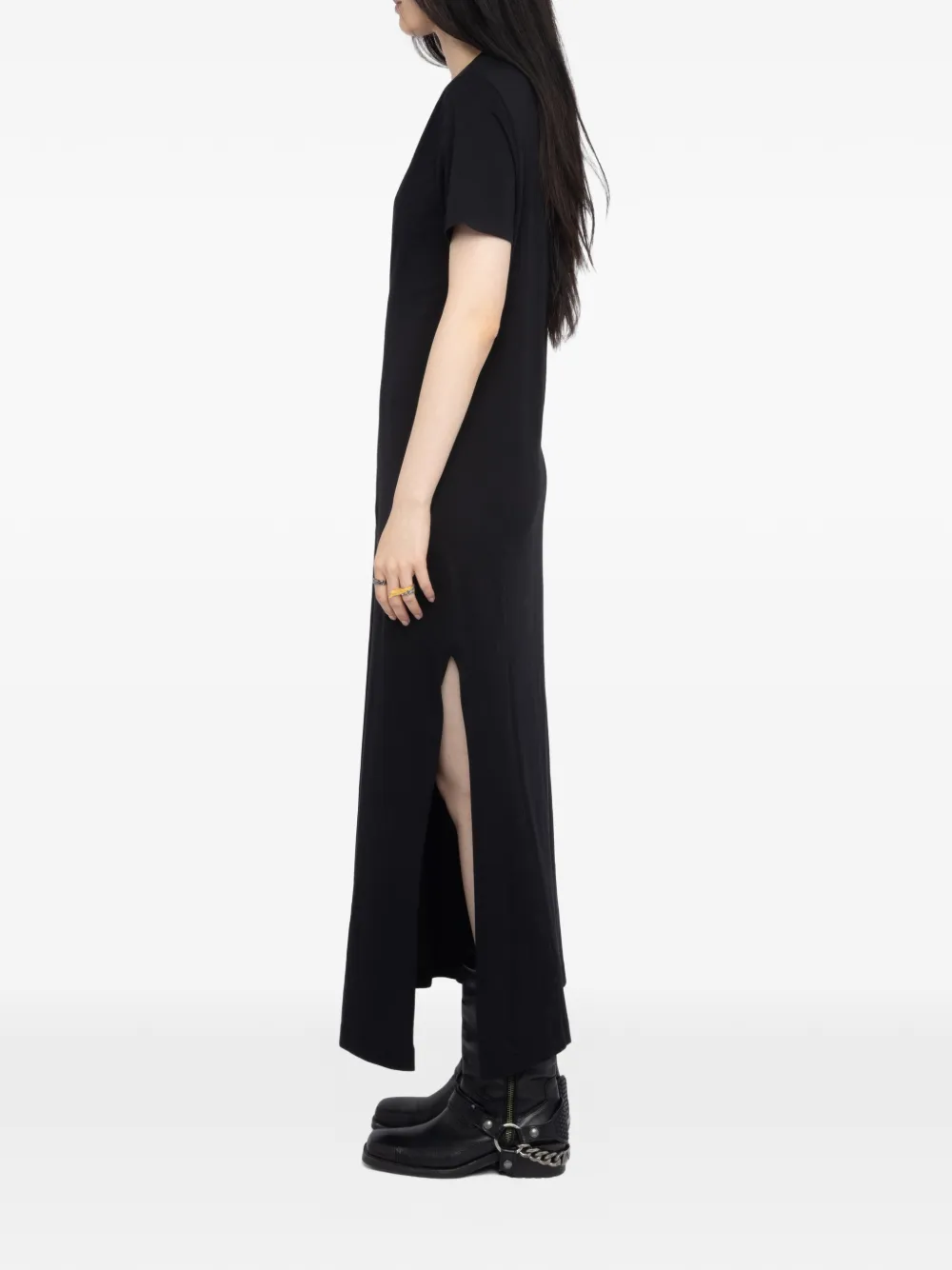 Zadig&Voltaire Raja maxi-jurk met vleugelpatroon Zwart