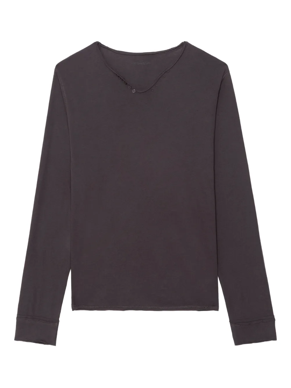 Zadig&Voltaire Monsatir Henley button-detail T-shirt | Grey | Image 1