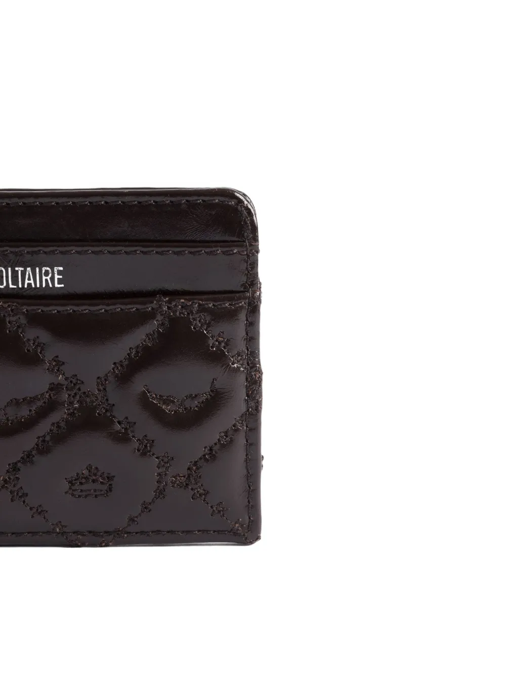 Zadig & Voltaire Monogram-pattern Wallet In Brown