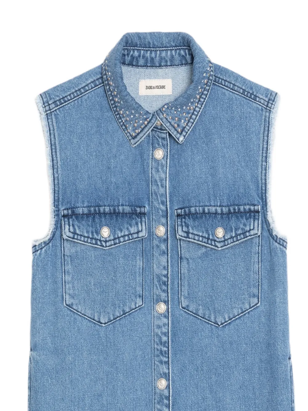  Zadig&voltaire Strass Denim Dress - Blue 