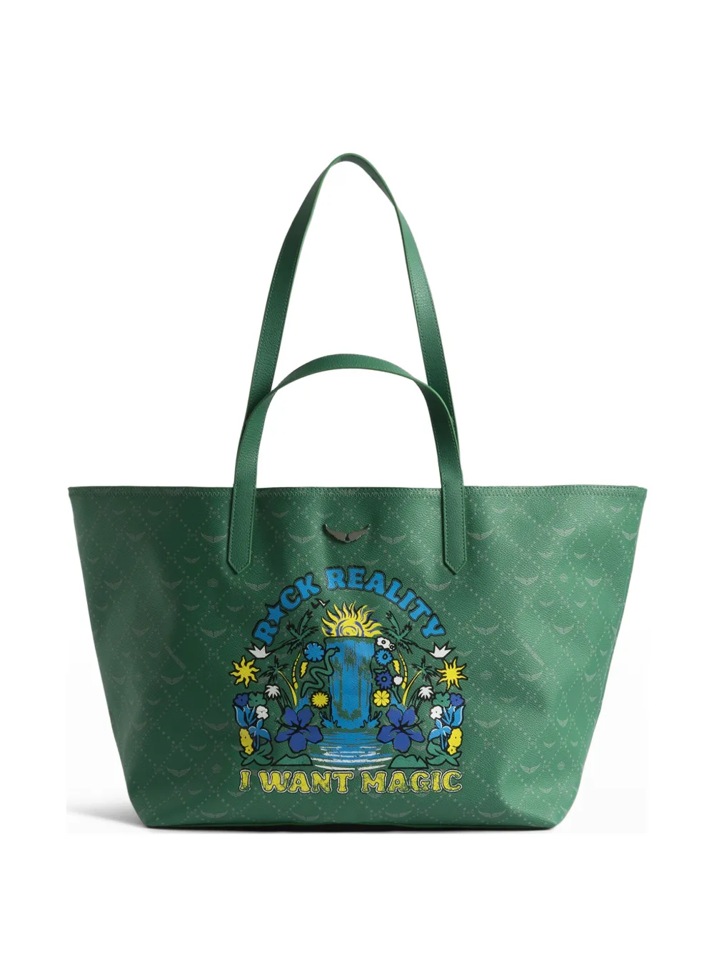Zadig&Voltaire large monogram tote bag - Verde