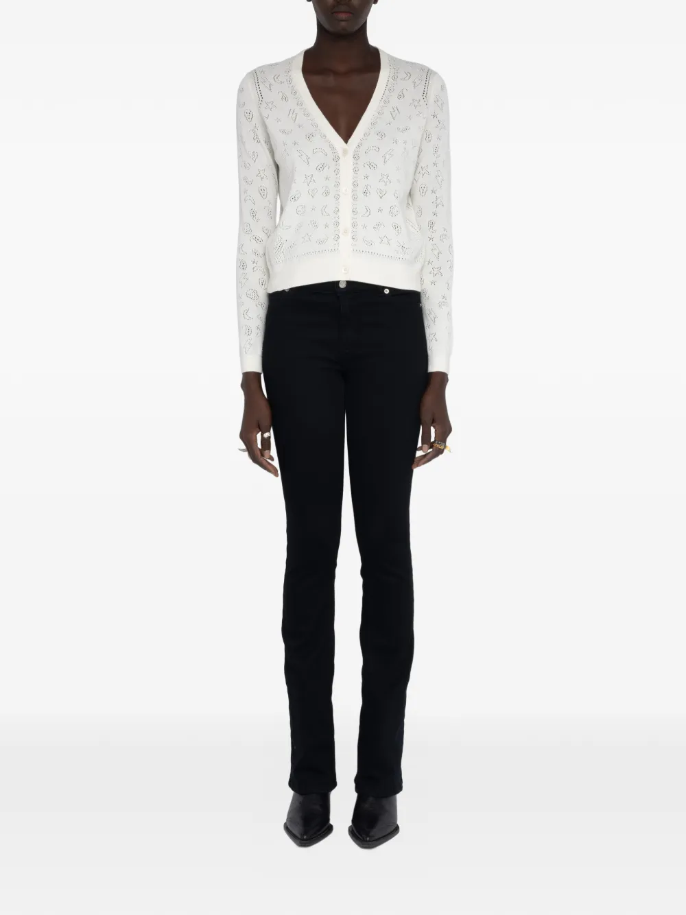  Zadig&voltaire Manala Patterned Cardigan - White 