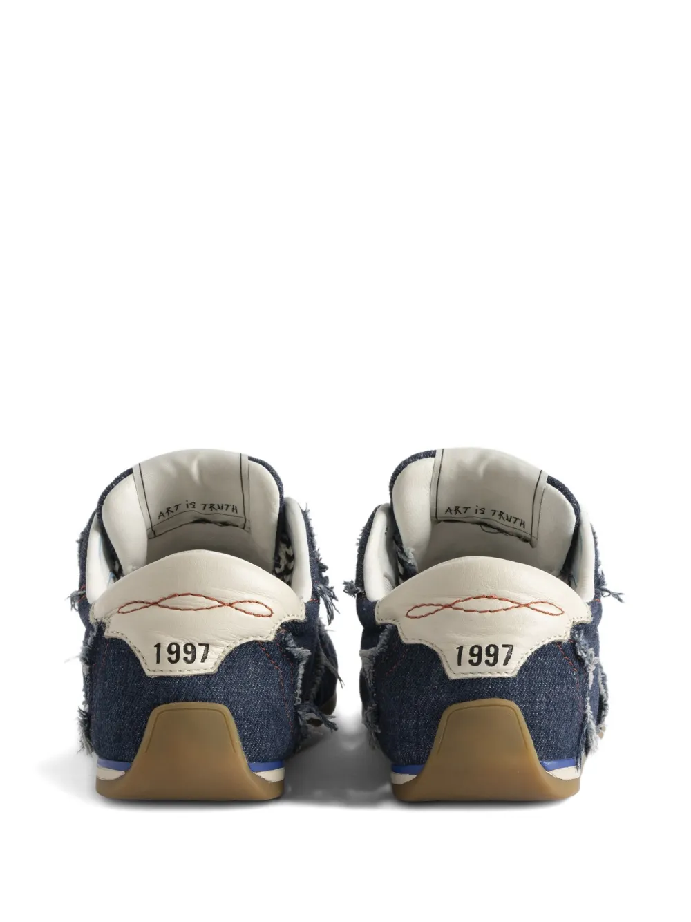 Zadig&Voltaire Dance frayed sneakers - Blauw