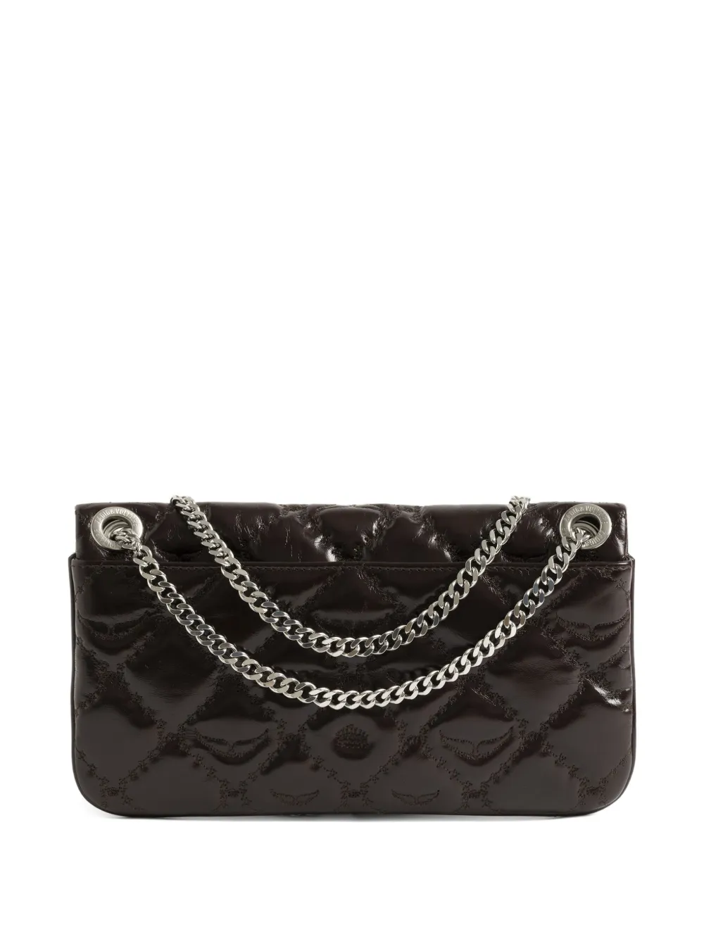 Zadig & Voltaire Rock Ii Vintage Quilted-effect Satchel Bag In Brown
