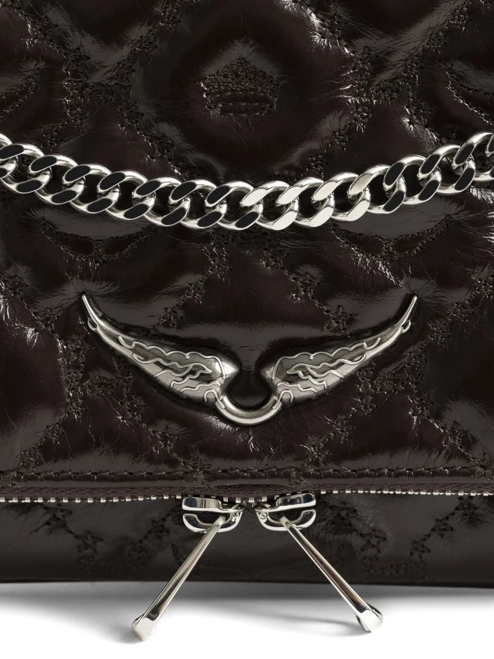 Zadig&Voltaire Rock II Vintage tas met gewatteerd effect Bruin