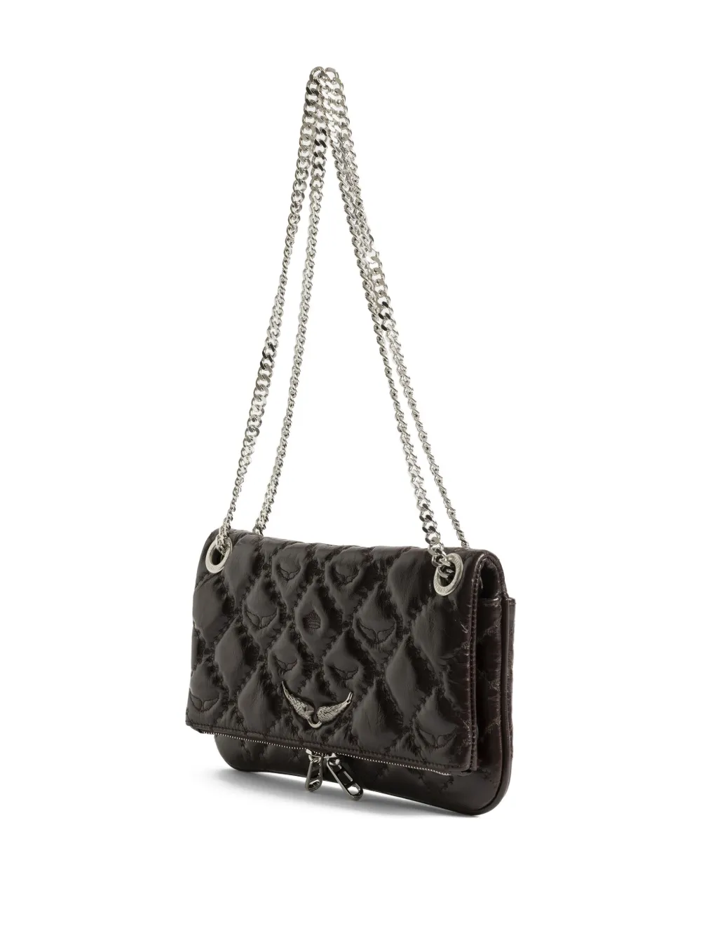 Zadig&Voltaire Rock II Vintage tas met gewatteerd effect Bruin