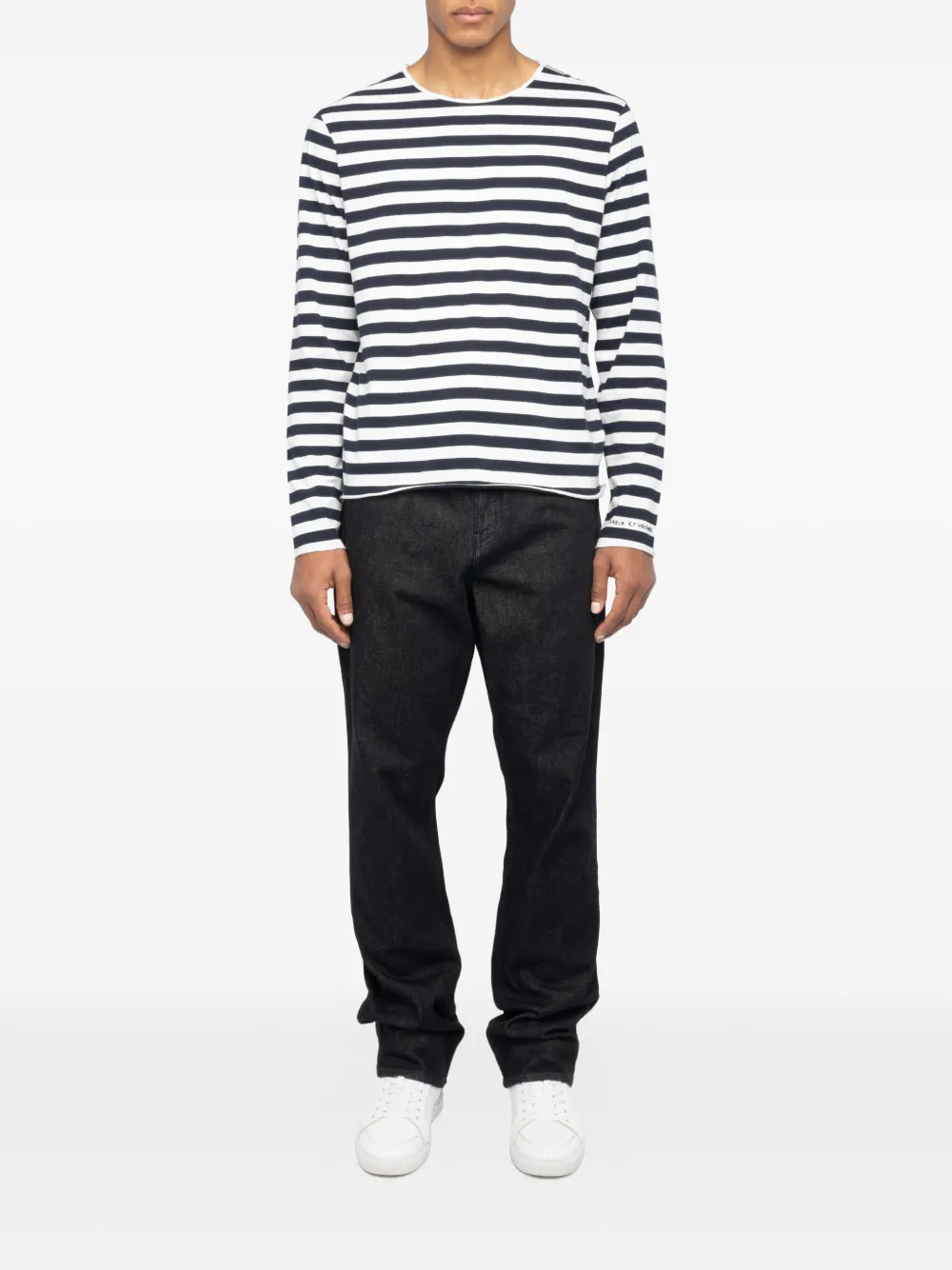 Zadig&Voltaire Timo gestreept T-shirt met lange mouwen - Wit