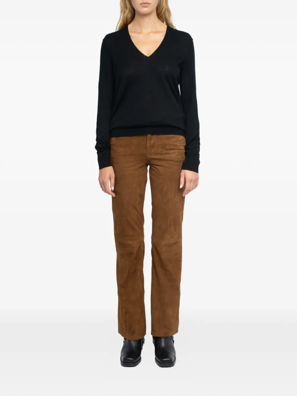 Zadig&Voltaire Rivy CP trui met V-hals Zwart