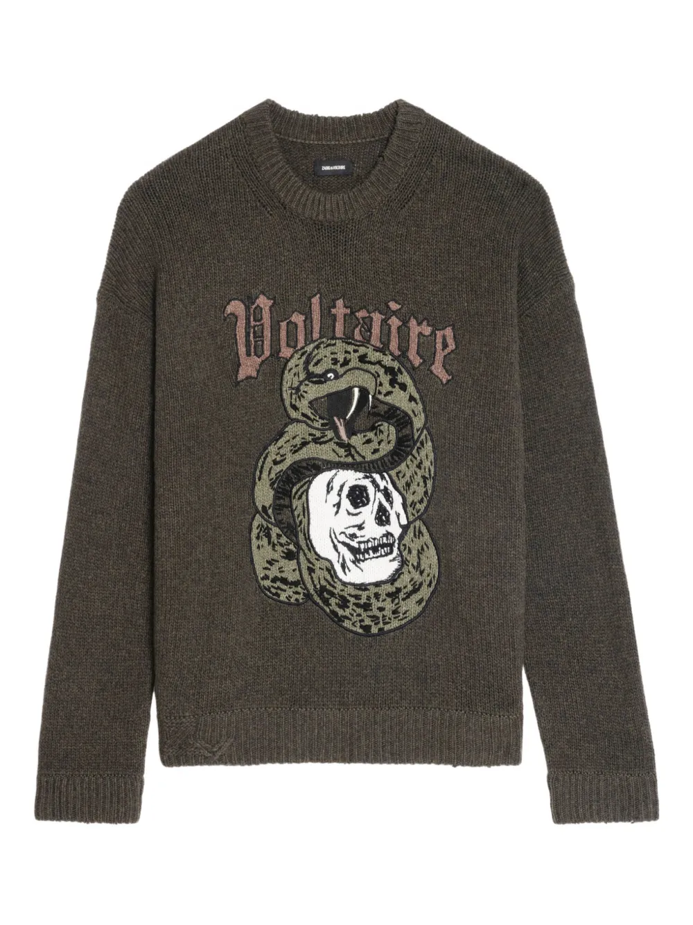 Zadig&Voltaire Marko snake-motif sweater | Green | Image 1