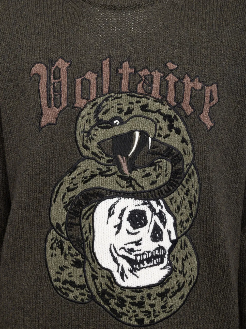Zadig&Voltaire Marko trui met slangenpatroon Groen