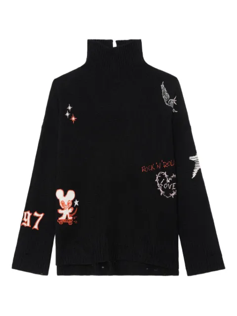 Zadig&Voltaire Bleeza embroidered sweater