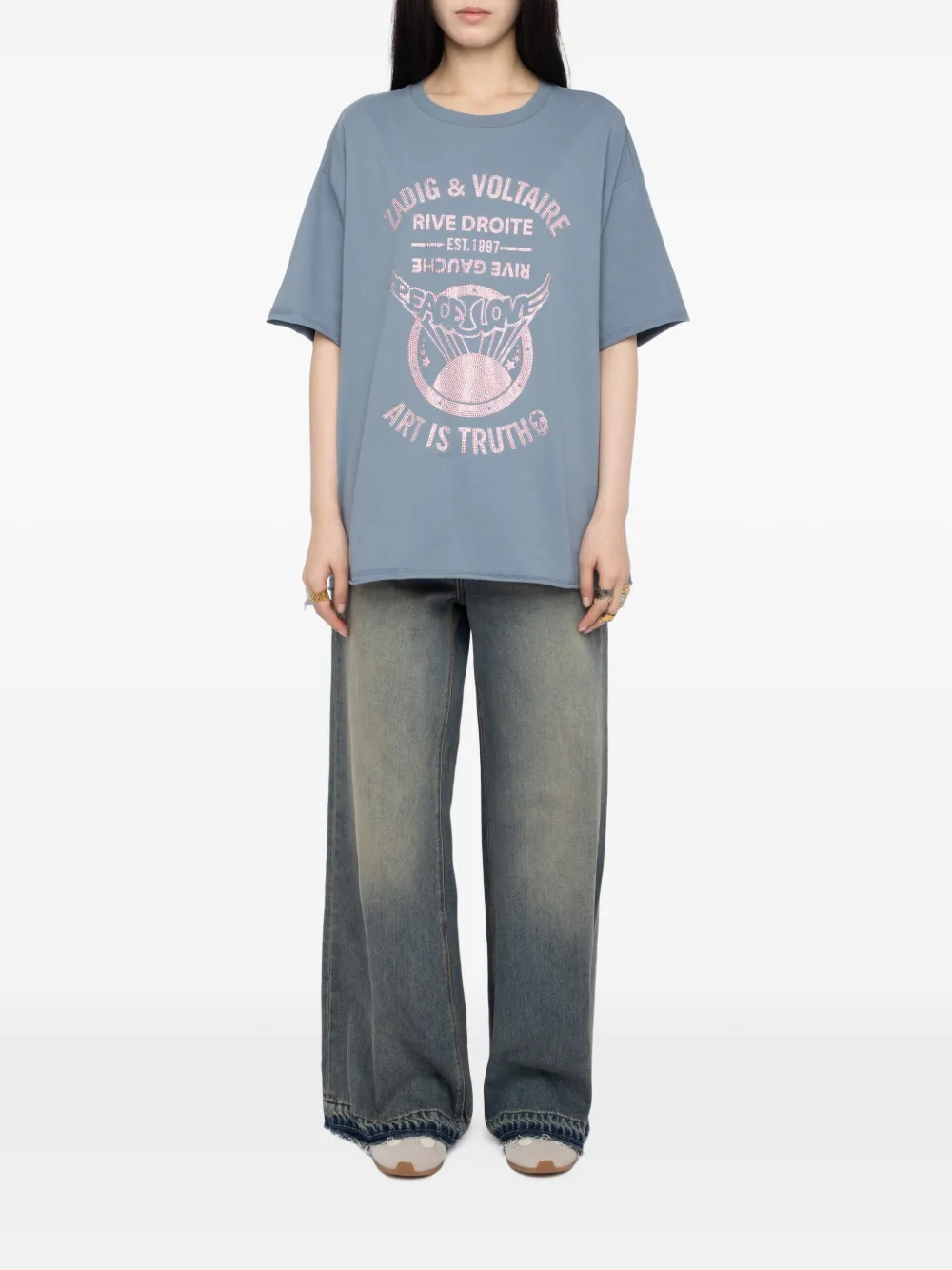  Zadig&voltaire Berry Strass Graphic T-shirt - Blue 