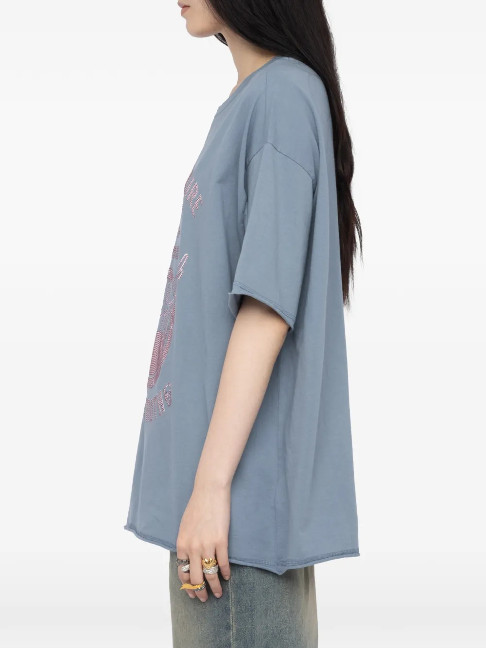 Zadig&Voltaire Berry stras T-shirt met print Blauw