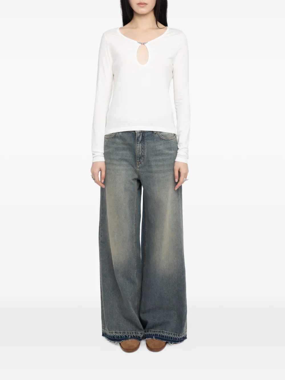 Zadig&Voltaire Tina Henley T-shirt Wit