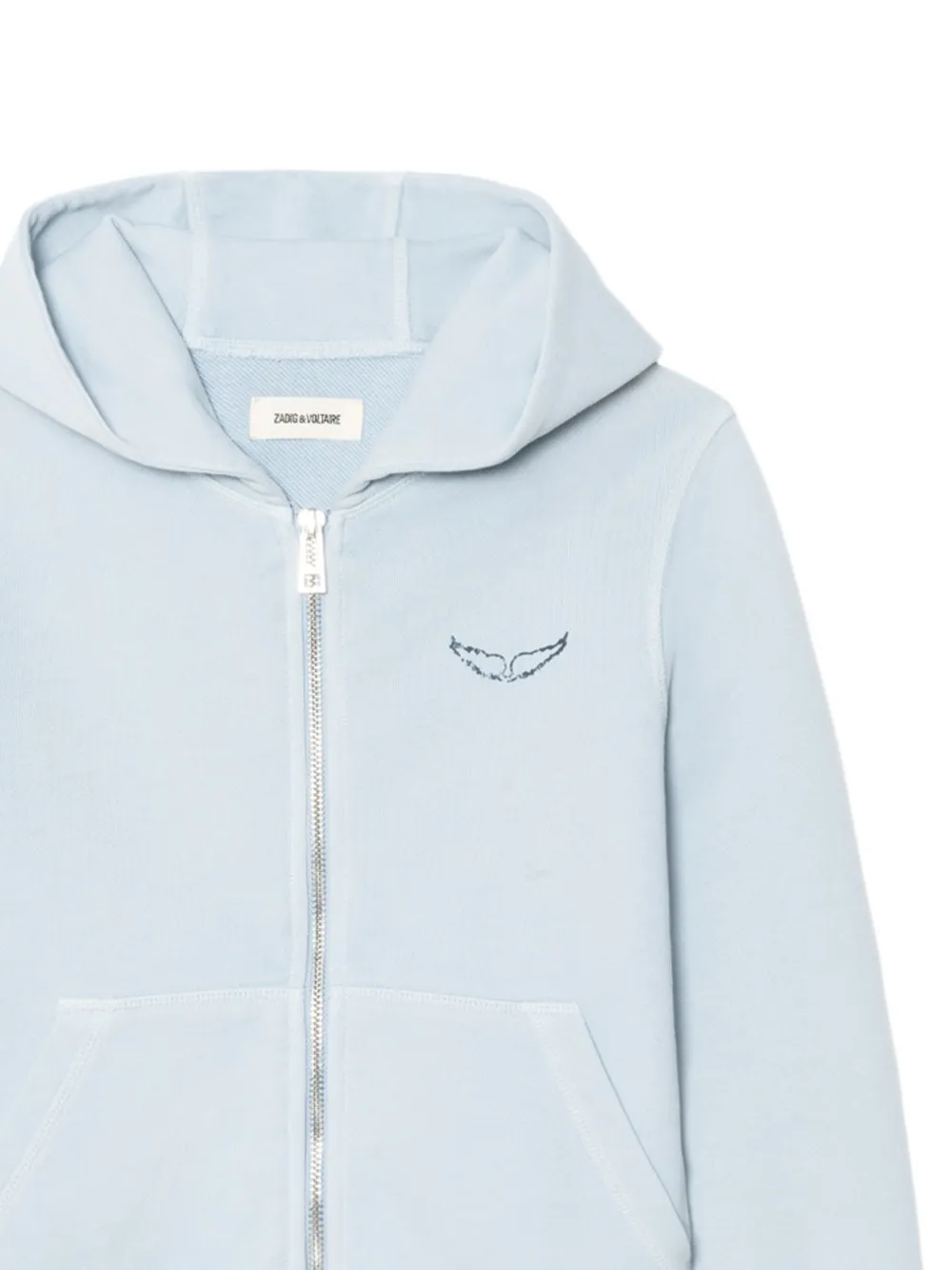 Zadig&Voltaire Ghost hoodie met rits Blauw