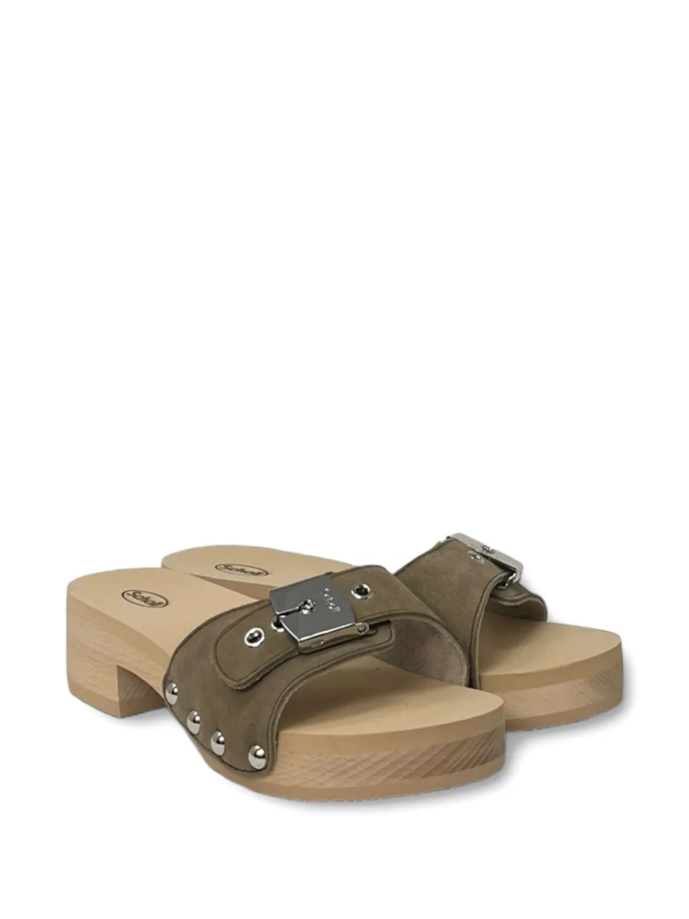 Scholl 40mm Pescura Jane sandalen met gesp Groen