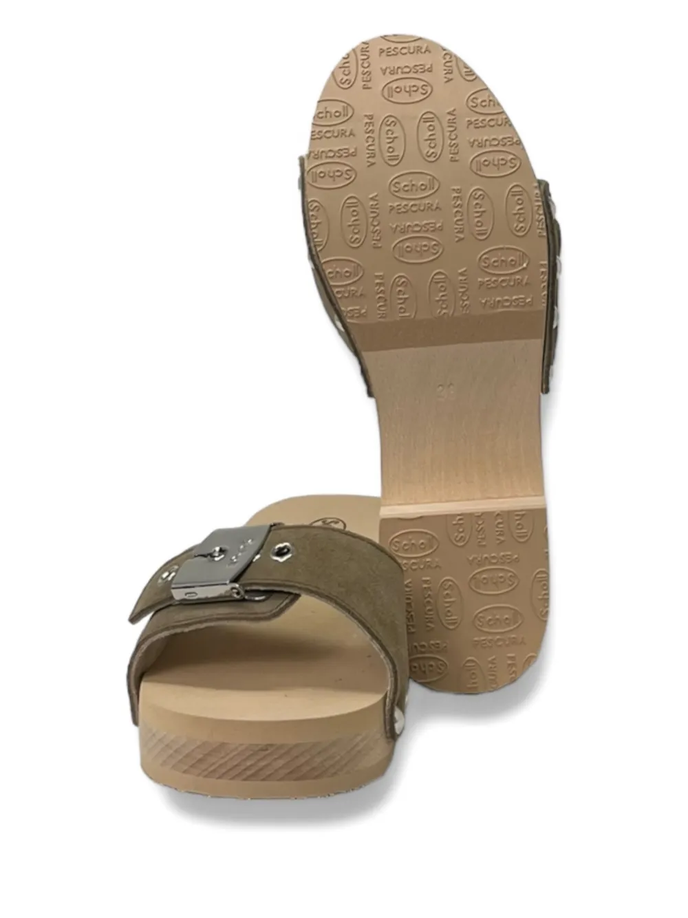 Scholl 40mm Pescura Jane sandalen met gesp Groen