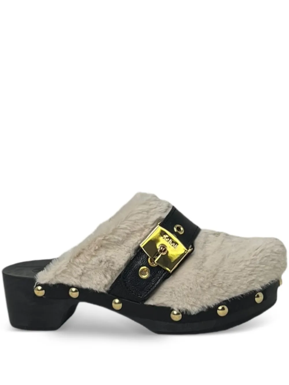 Scholl PESCURA ALASKA muiltjes van imitatiebont Beige