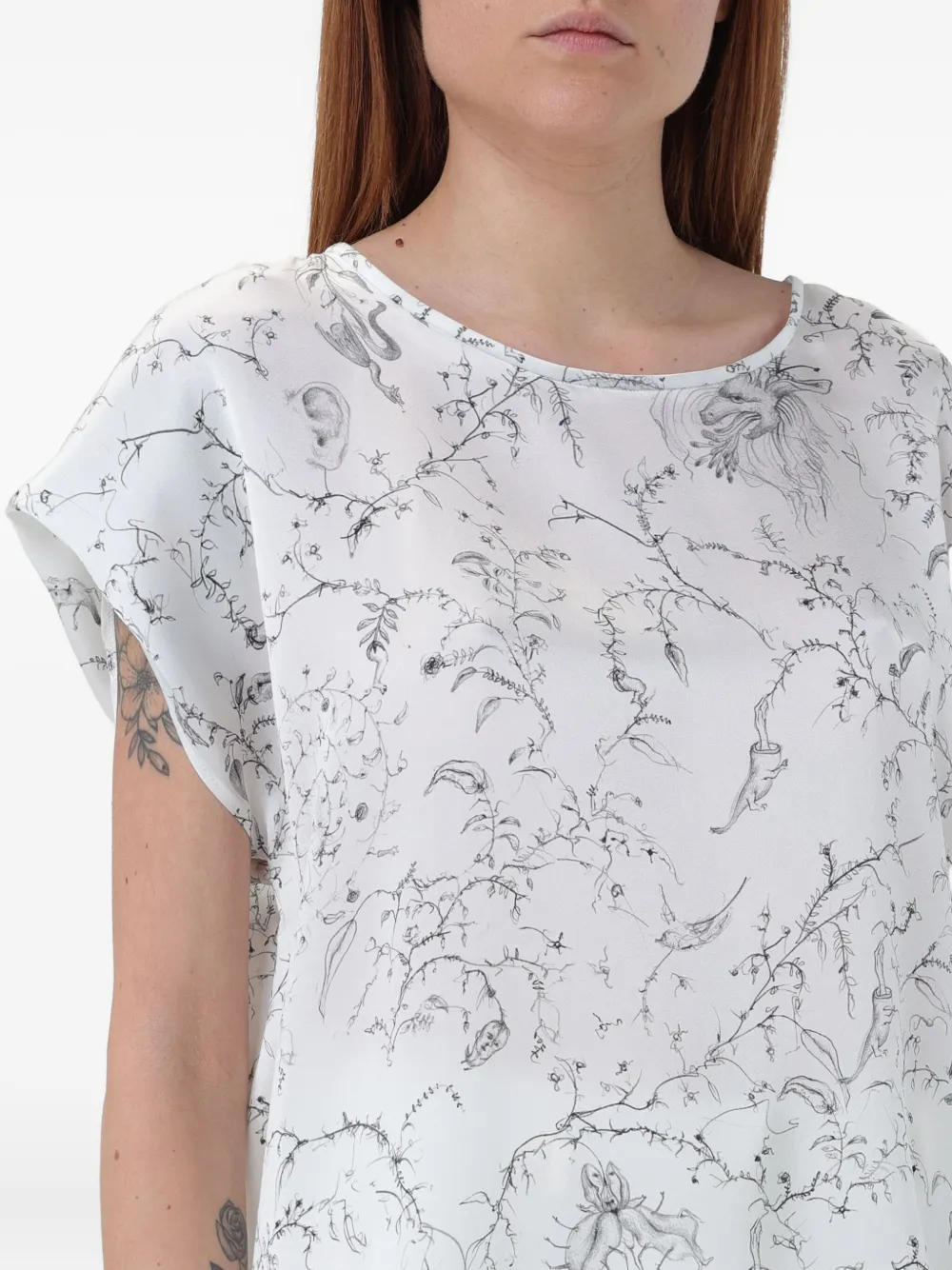 Fabiana Filippi Top met print Wit