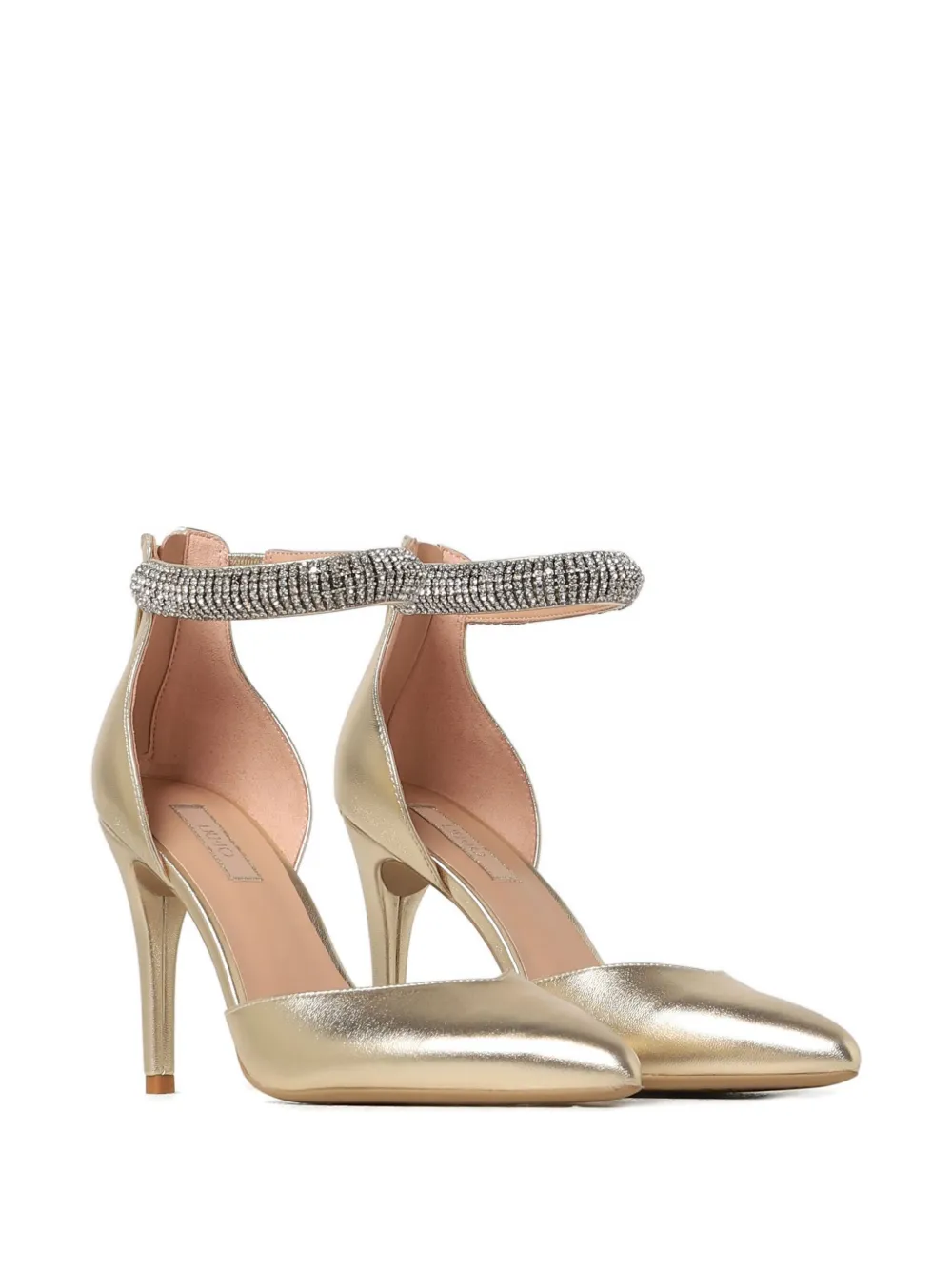 Liu •jo 155mm Vicky Embellished Pumps In Gold