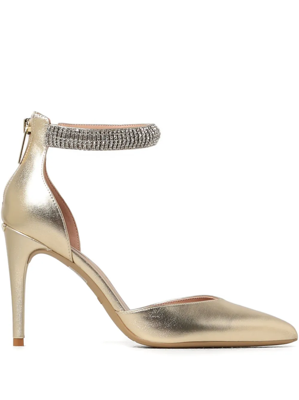 Liu •jo 155mm Vicky Embellished Pumps In Gold