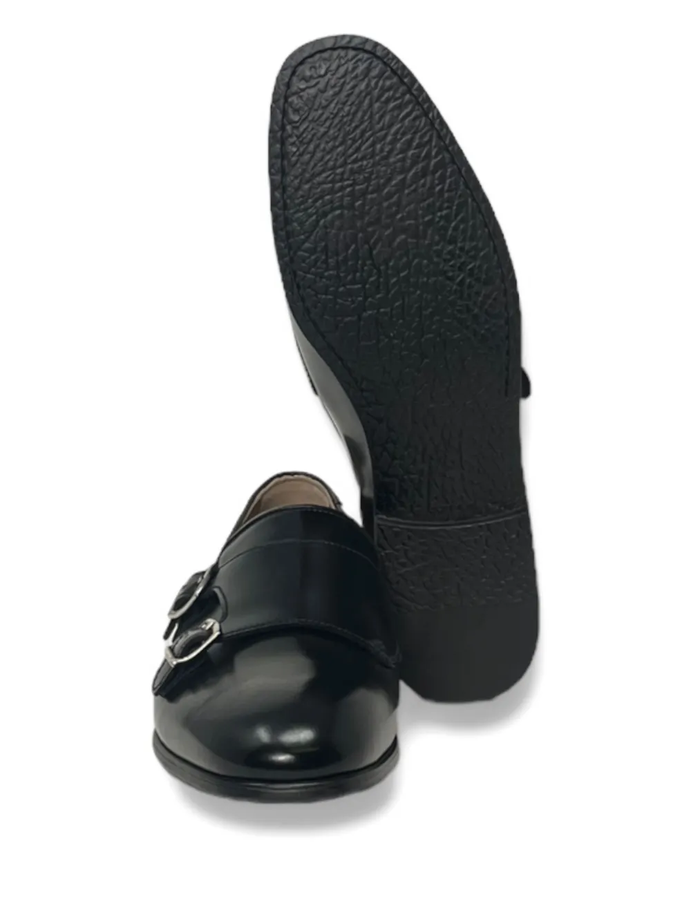 Mille 885 Double-buckle Monk Shoes In Black