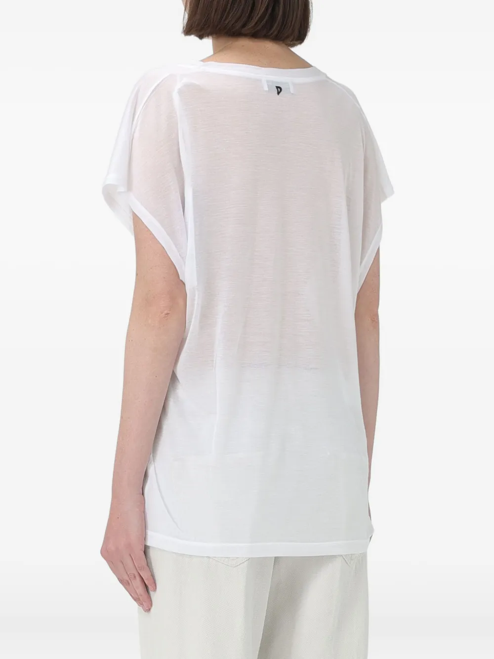 DONDUP T-shirt met V-hals Wit