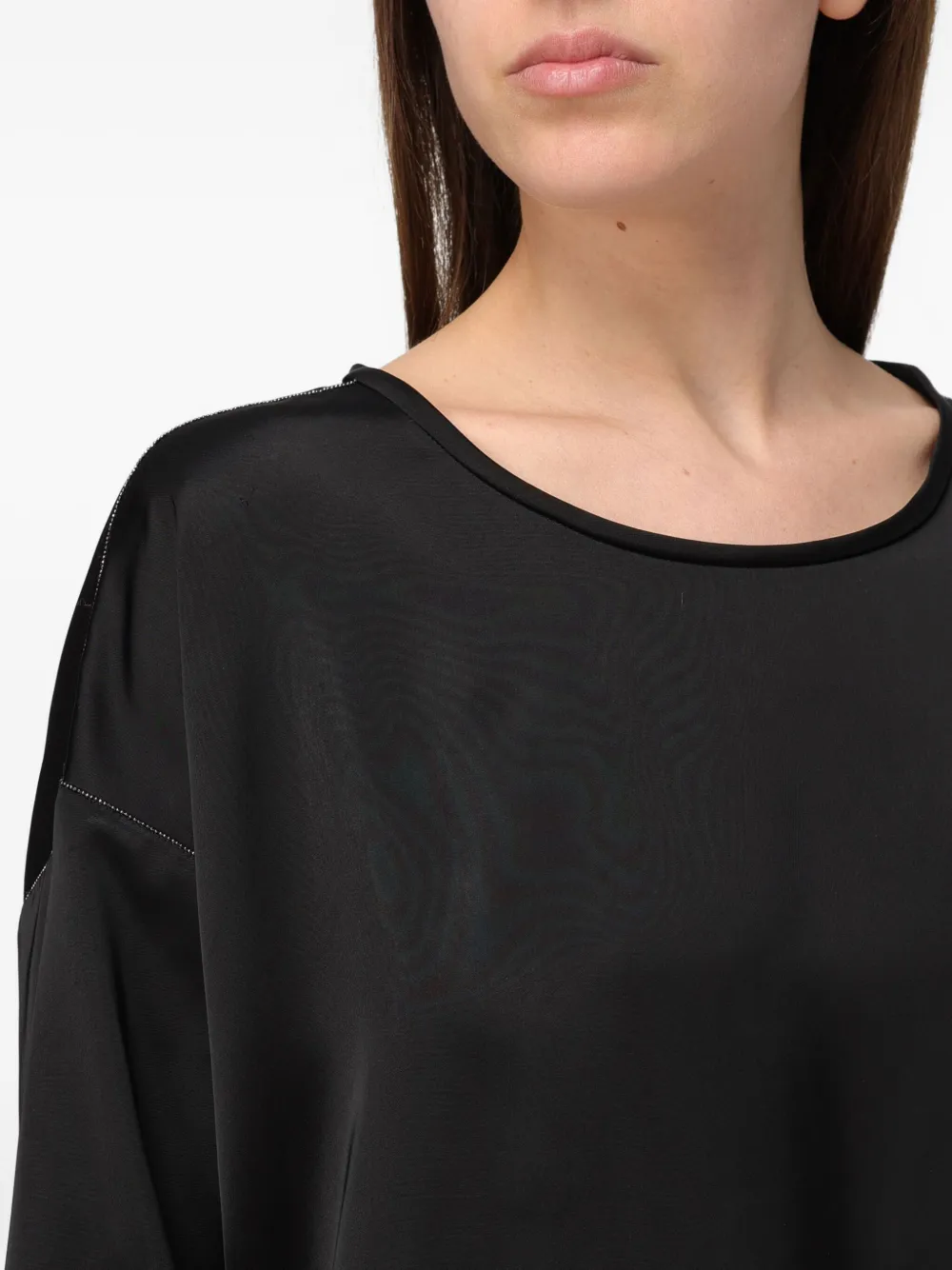 Fabiana Filippi Top met schouderdetail Zwart