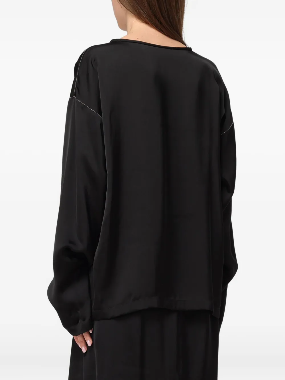 Fabiana Filippi shoulder-detail top - Zwart