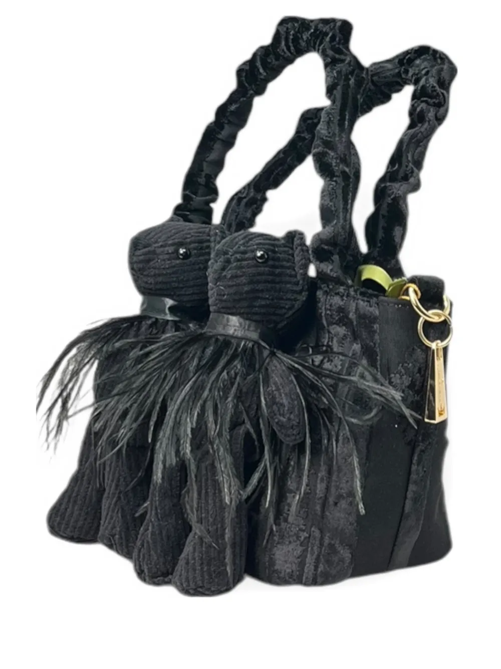 la milanesa VERA teddy-bear tote bag - Nero